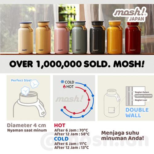 Mosh Bottle Latte Tumbler Botol Minum Termos Stainless 450ML - IVORY
