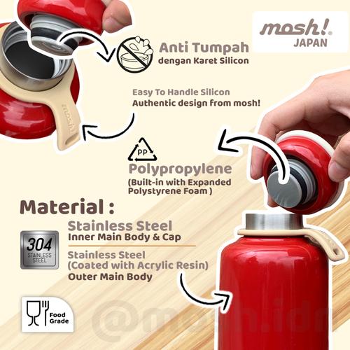 Mosh Bottle Latte Tumbler Botol Minum Termos Stainless 450ML - IVORY