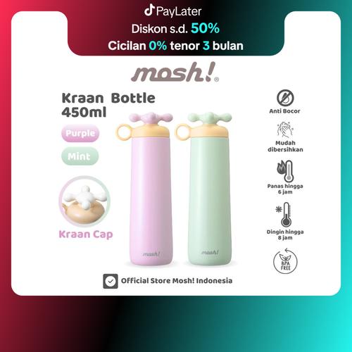 Mosh Kraan Bottle - Botol Minum Stainless Steel 450ml Mint | Purple