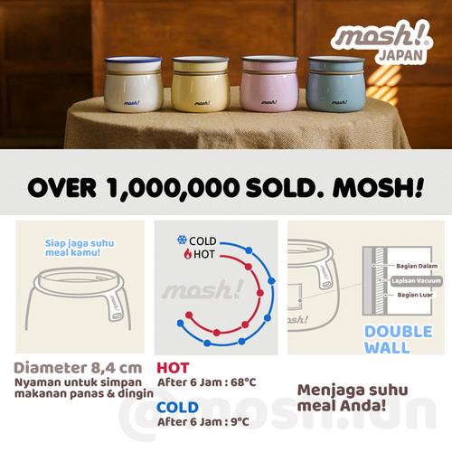 Mosh Food Pot -Wadah Tempat Makanan Termos Stainless Steel 350ML Wadah Vacuum
