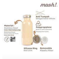 NEW! Mosh Milk Bottle - Botol Minum Stainless Steel 600ml Merah Minuman