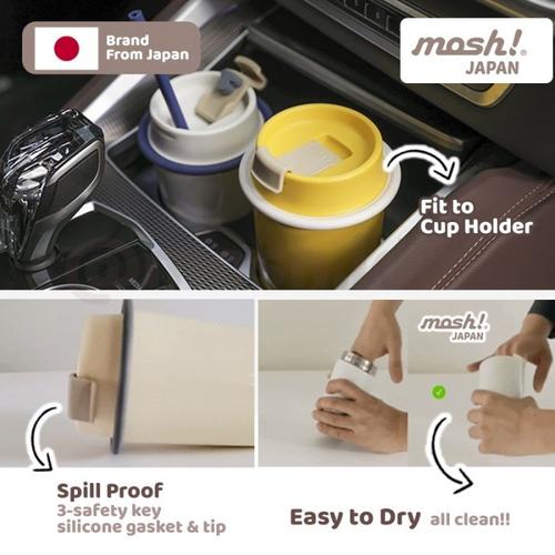 Mosh Straw Latte Tumbler - Botol Minum Stainless Steel 480ML - Cherry Blossom