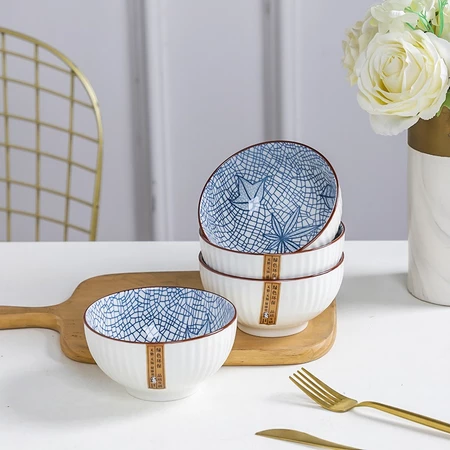 [Mr J] Mangkok Keramik Yamada 4,5 Inch / 11,5 cm Classic Porcelain Berkualitas