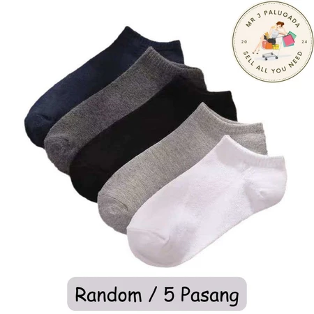 [Mr J] Kaos Kaki Polos Pendek Semata Kaki / Kaus Kaki Unisex Casual Pria Wanita Socks