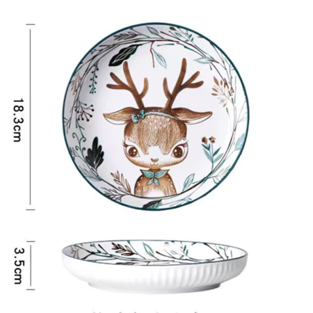 [Mr J] Piring Mangkok Keramik Jepang Seri Rusa Classic Lukisan Tangan / Christmas Hampers / Hampers Natal / Kado Natal