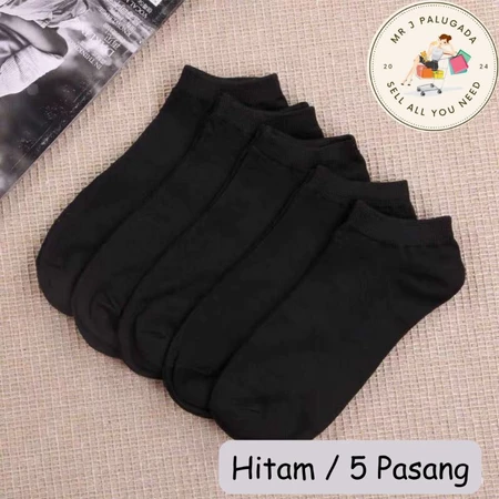 [Mr J] Kaos Kaki Polos Pendek Semata Kaki / Kaus Kaki Unisex Casual Pria Wanita Socks