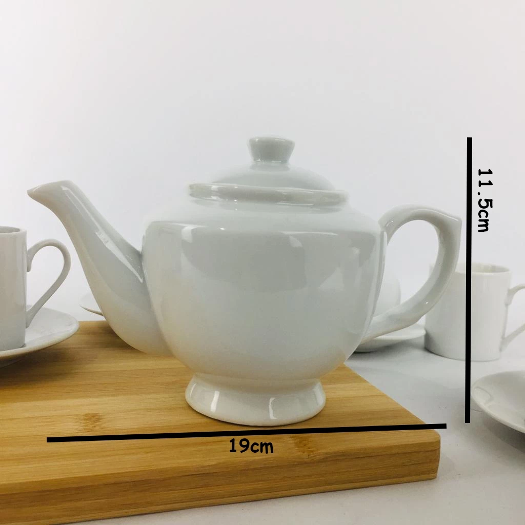 [Mr J] Teko Keramik Set Polos Putih / Teko Set isi 9pc