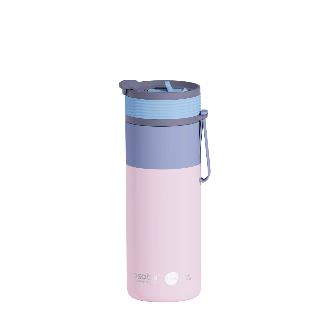 ASOBU Aspen Bottle - Botol Minum / Tumbler / Termos Stainless Steel 600ML - Pastel Pink