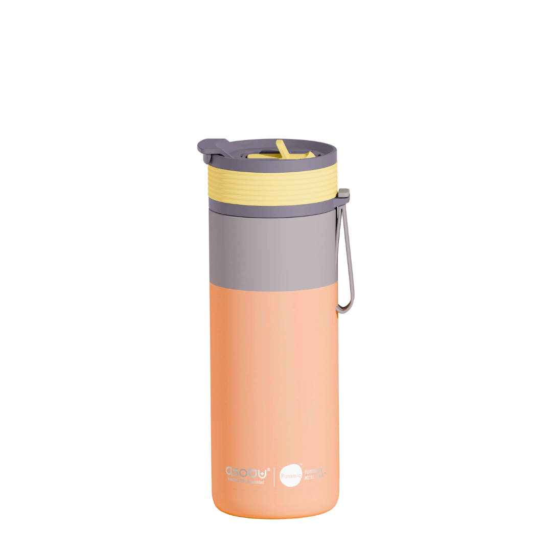 ASOBU Aspen Bottle - Botol Minum / Tumbler / Termos Stainless Steel 600ML - Pastel Peach