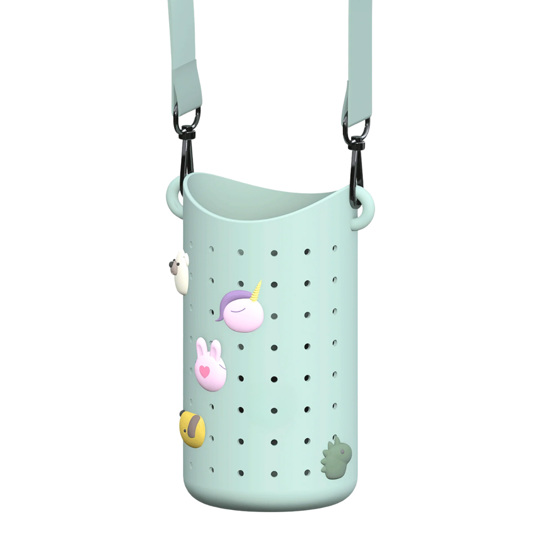ASOBU Sling - Sarung Botol / Sarung Tumbler / Strap Tumbler Sillicone Jibbitz 460ML - Green