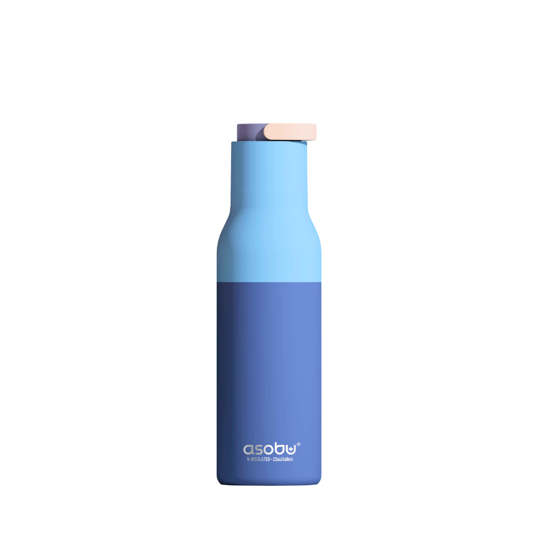 ASOBU Metro Bottle - Botol Minum / Tumbler / Termos Stainless Steel 650ML - Pastel Blue