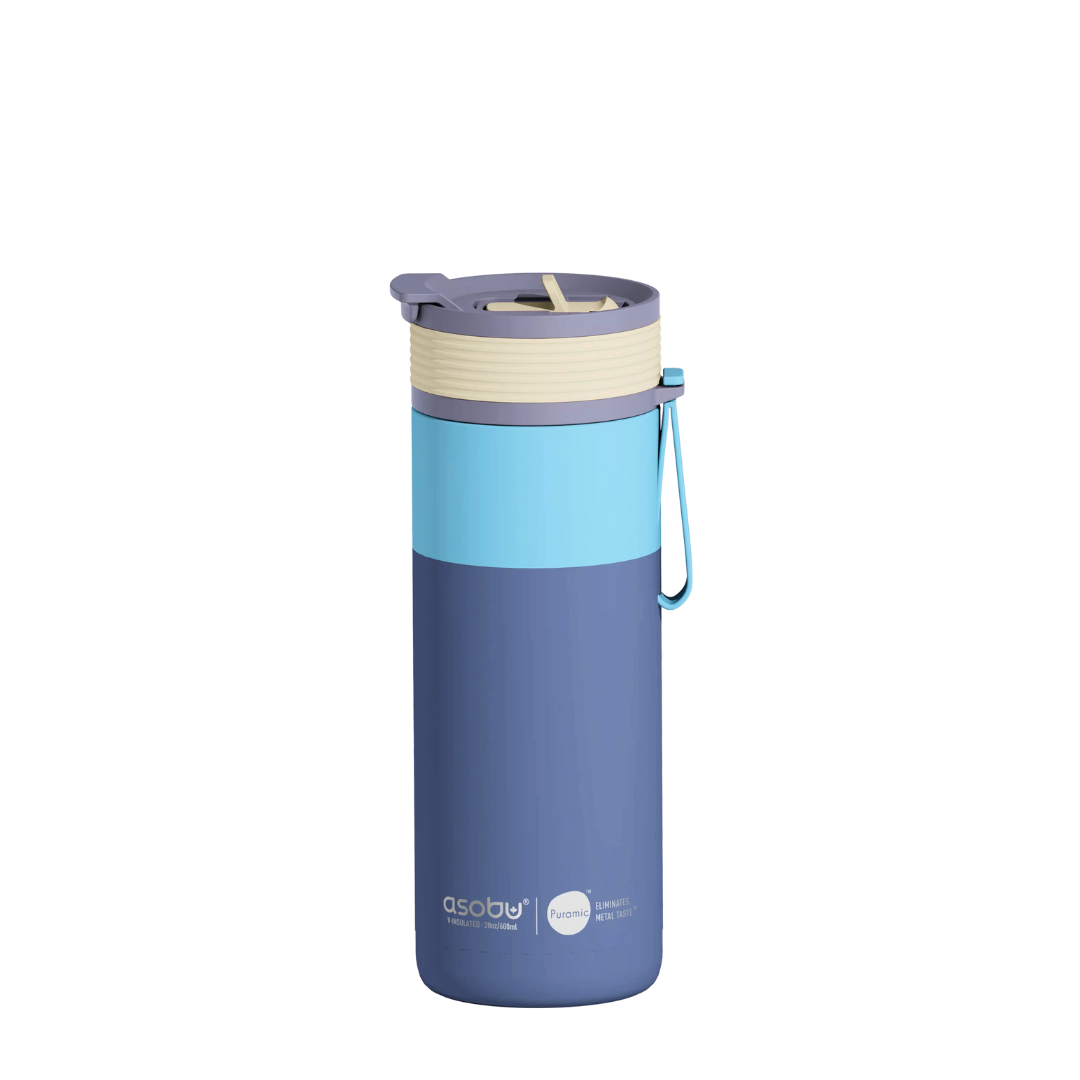 ASOBU Aspen Bottle - Botol Minum / Tumbler / Termos Stainless Steel 600ML - Pastel Blue