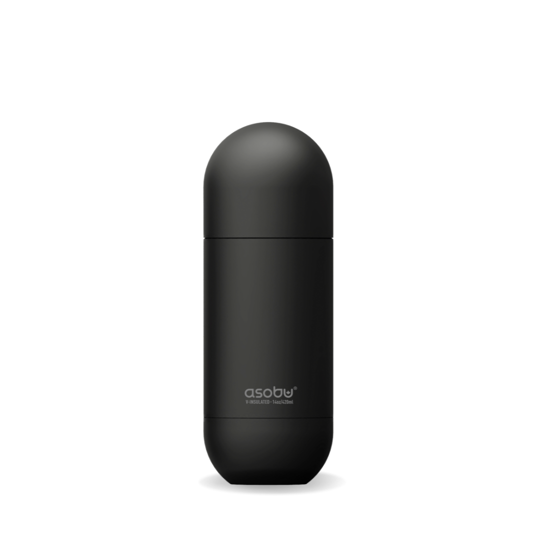 ASOBU Orb Bottle - Botol Minum / Tumbler / Termos Ceramic 420ML - Black