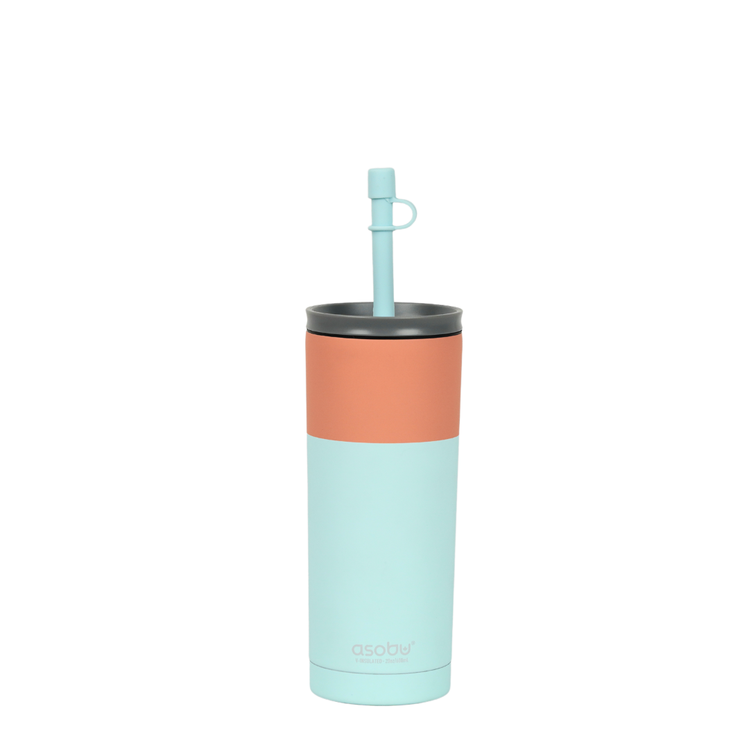 ASOBU Super Sippy - Botol Minum / Tumbler / Termos Stainless Steel 600ML - Pastel Teal