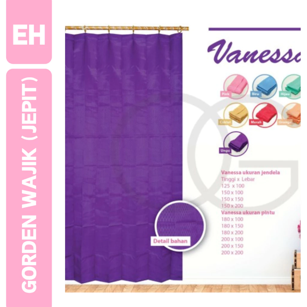 GORDEN PLISKET POLOS KAWAT S / GORDEN WAJIK / GORDEN PINTU JENDELA MURAH UKURAN 100x150 / 100x200