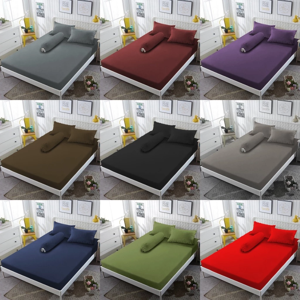 EMMEHOME - SPREI MICROTEX DISPERSE (SPREI SAJA) UK 180x200 / 160x200 / 120x200 (PT 2) Sprei Polos Anti Geser Premium (0