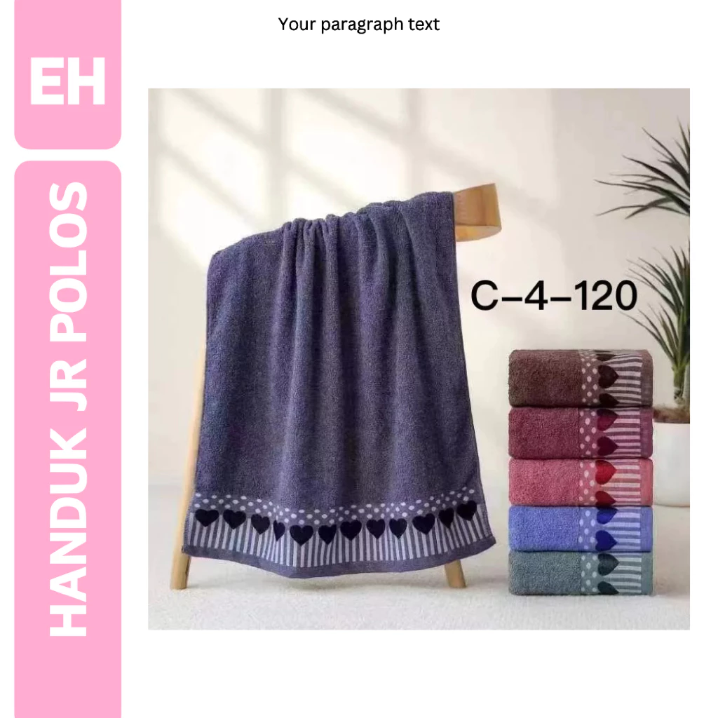 Handuk Mandi Dewasa Tebal 70x140 Polos 100% Cotton Premium Lembut Daya Serap Tinggi