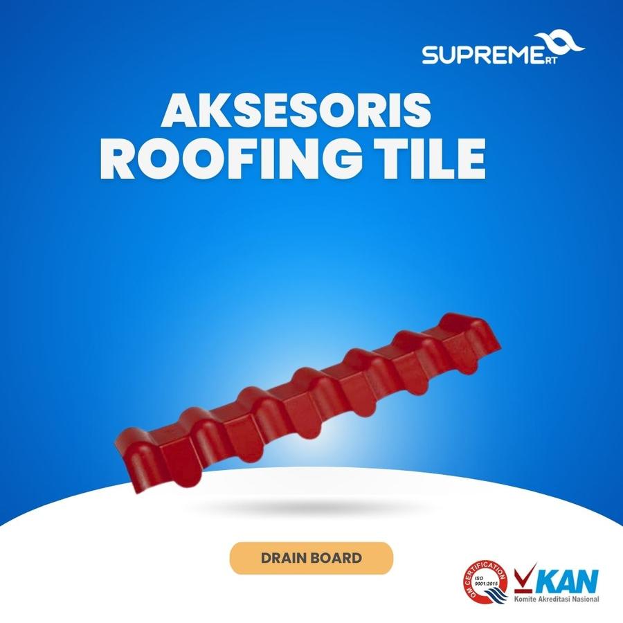 Supreme Atap Genteng uPVC Supreme RT Lebar 960 mm Panjang 1535 mm Ketebalan 2 mm Material UPVC ASA Cocok untuk Perumahan Perkantoran Ruko Gedung Komersil