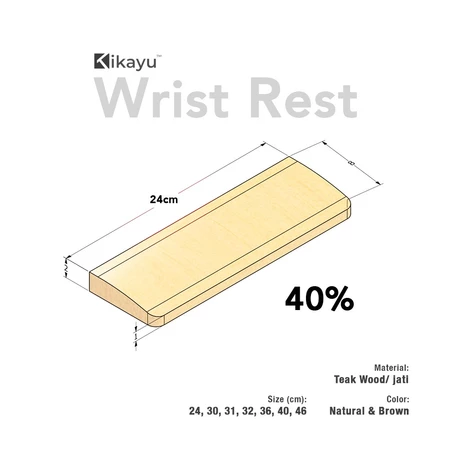 Kikayu - Wrist Rest Keyboard Palm Rest Kayu - Jati