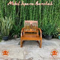 Kursi Tamu Kursi Teras Kayu Jati Motif Becak Sedan Lengan Lengkung