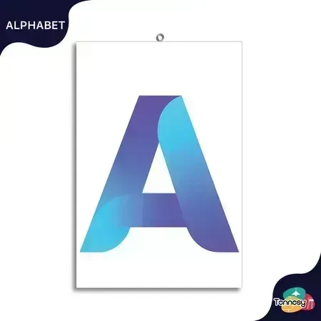 TENNESY HIASAN DINDING ALPHABET HURUF FONT KUSTOM NAMAWHITE BLUE 10X20 CM WALL DECOR PAJANGAN KAYU