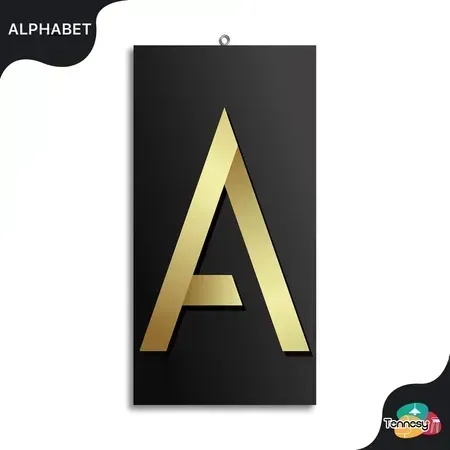 TENNESY HIASAN DINDING ALPHABET HURUF FONT CLASSIC 10X20 CM WALL DECOR PAJANGAN KAYU DEKORASI DINDING KAMAR TIDUR RUMAH