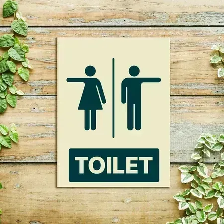 TENNESY Sign Peringatan Pemberitahuan Plakat Sign Kantor 15x20CM Pajangan Toilet Sampah Parkir CCTV