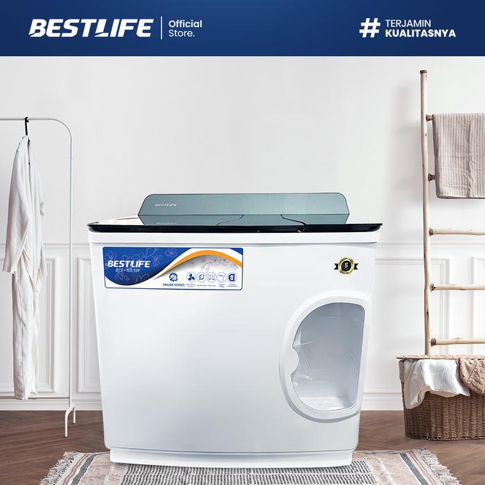 BESTLIFE Official Store - Mesin Cuci 3 Tabung Kapasitas 12,5 KG + 4KG - Washing Maching BTS 165SW with Super Strong Pulsator untuk Membersihkan Hingga Noda Terdalam