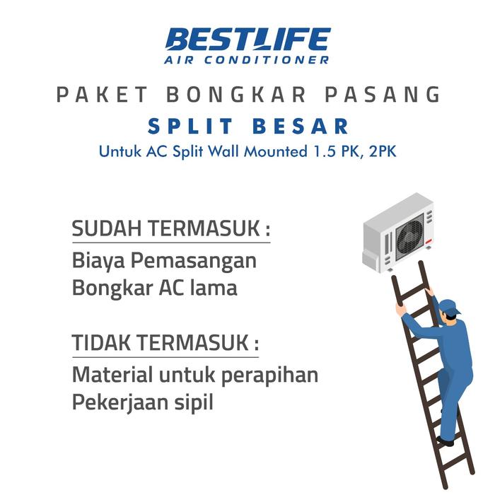 PAKET BONGKAR PASANG SPLIT BESAR