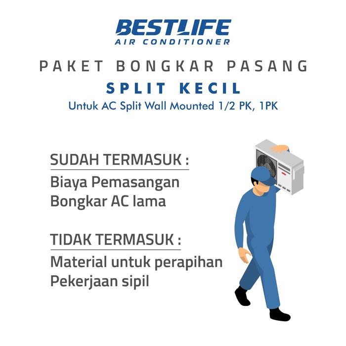 PAKET BONGKAR PASANG SPLIT KECIL