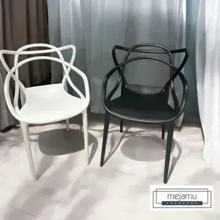 Kursi Plastik Kursi Minimalis Kursi Santai Kursi Cafe Kursi Contour Curvature Dining Chair Masters Armchair