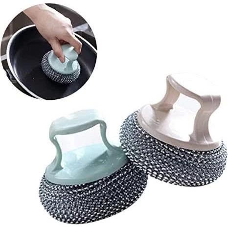 Spon Kawat Cuci Piring Stainless Steel Panci Sabut Spons Sponge Dapur / Sabut Kawat Dengan Gagang