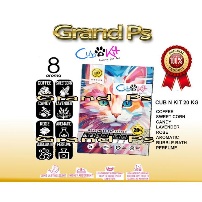 PASIR KUCING CUB N KIT 20KG PASIR GUMPAL WANGI KHUSUS GOSEND GRAB