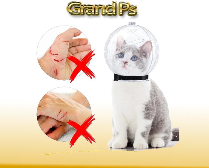 Helm Mandi Grooming Kucing Anti Gigit Anti Cakar