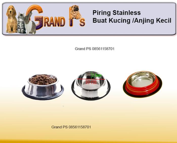 tempat makan anjing kucing murah bahan stainless