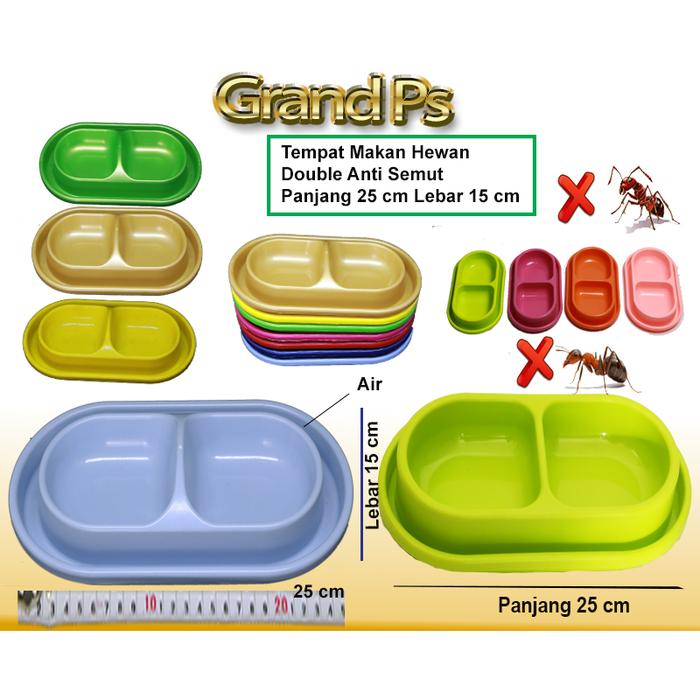 grosir : mangkuk anti semut double mangkok tempat makan minum kucing