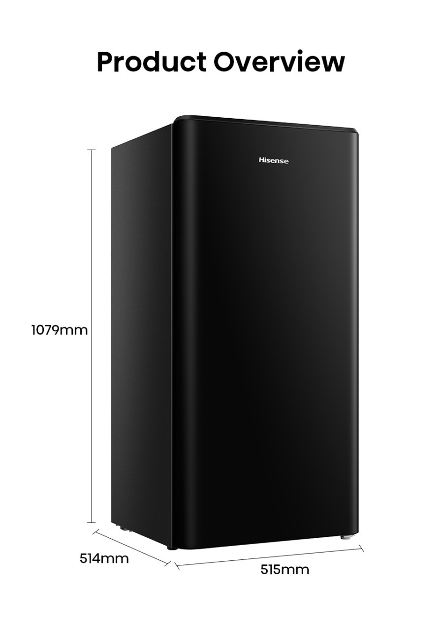 HISENSE KULKAS- REFRIGERATOR 1 DOORS 157 L RR198D4IBN