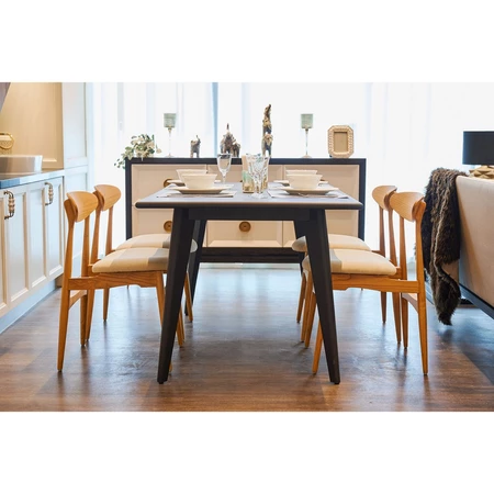 IDEMU Anaya Kursi Makan Kayu Minimalis Funiture Dining Chair
