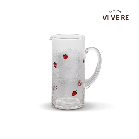 VIVERE Jar Pitcher Strawberry Clear