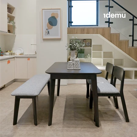IDEMU Keiko Kursi Makan Kayu Minimalis Bench