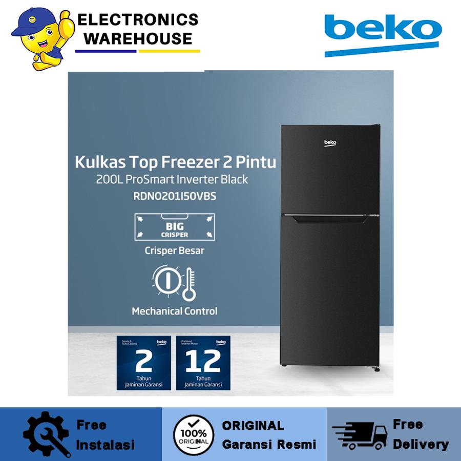 Beko RDNO201I50VBS / RDNO201 I50VBS Kulkas 2 pintu Inverter 200 Liter