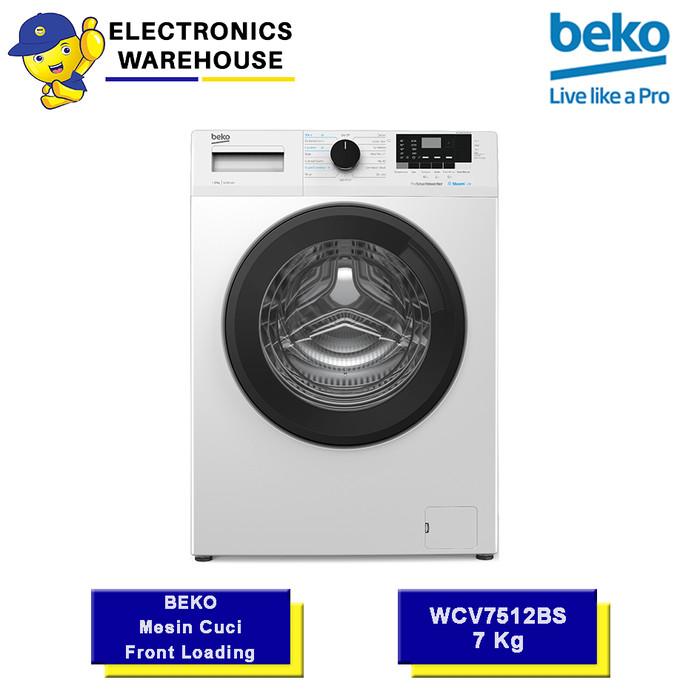 Beko Mesin Cuci Front Load Non Inverter 7 Kg WCV7512BS WCV 7512 BS
