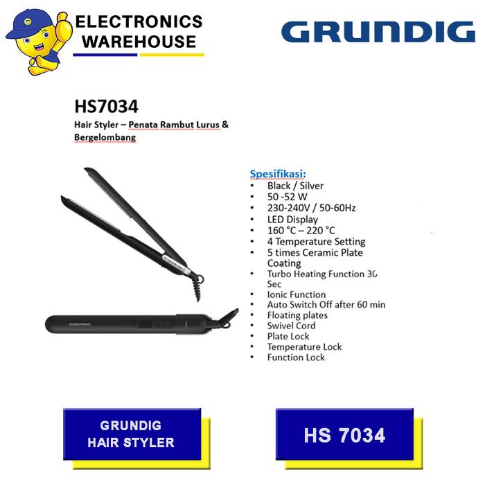 Catok Sisir Pelurus Rambut Hair Staightener Grundig HS 7034 / HS7034