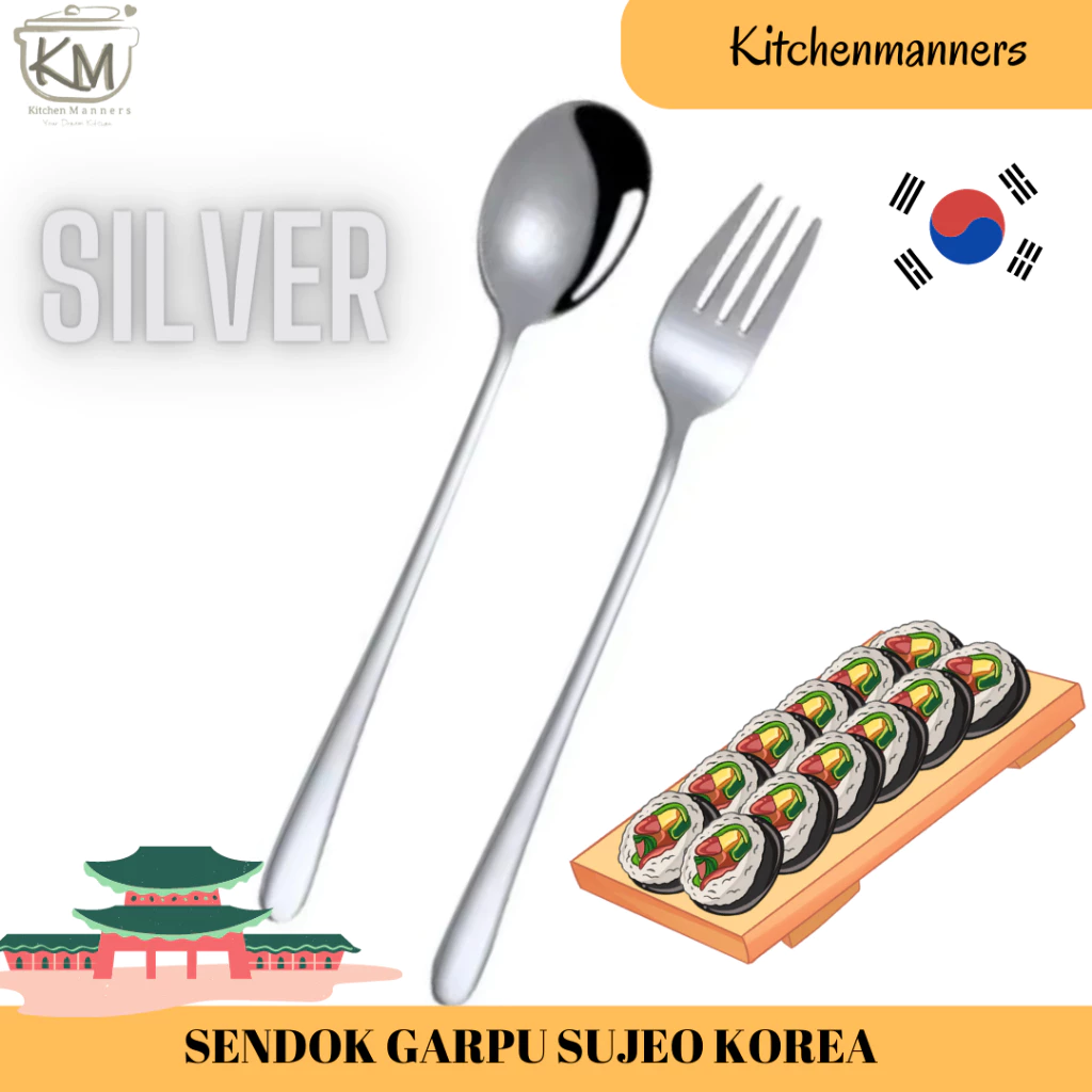 Termurah!! Sendok Garpu Korea Stainless Steel 304 Sendok Makan