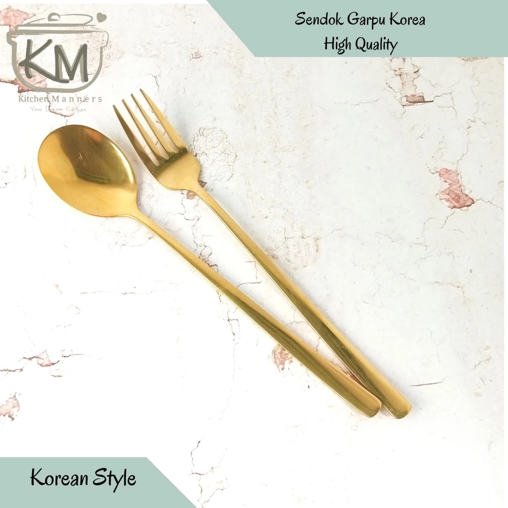 Termurah!! Sendok Garpu Korea Stainless Steel 304 Sendok Makan