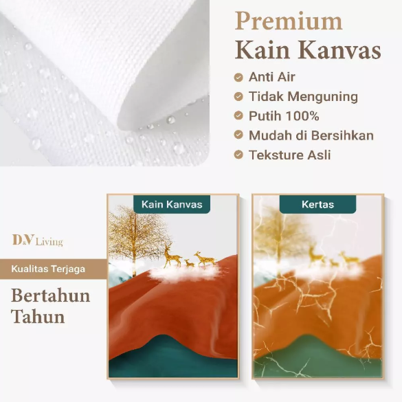 DVLIVING Hiasan Dinding Ruang Tamu Minimalis 80x57cm&40x57cm Mountain Red Fuji INCLUDE FRAME - MNTR A (5)
