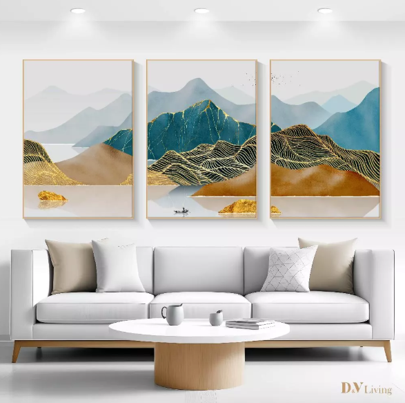 DVLIVING Hiasan Dinding Ruang Tamu Minimalis 80x57cm&40x57cm Mountain Red Fuji INCLUDE FRAME - MNTR A (3)