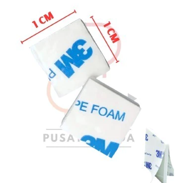 DVLIVING Double Tape 3M Solasi Bolak Balik 1CM Double Coated Tissue Adhesive Tape Foam Busa Kotak Lengket Premium