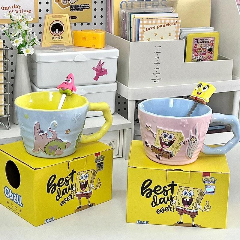 Spongebob Mug Ceramic / gelas spongebob lucu / kado ulang tahun / birthday present / gelas aestetik