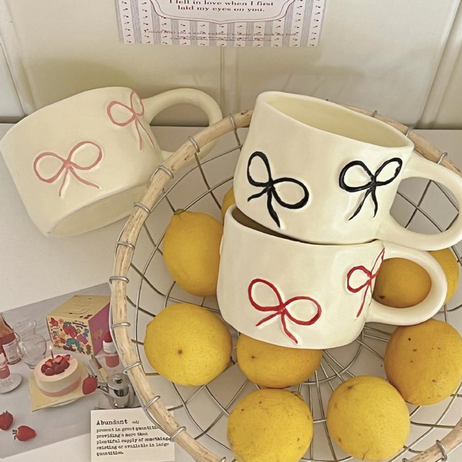 Ribbon Mug Ceramic Gift Box / kado ulang tahun / Gift set ceramic 